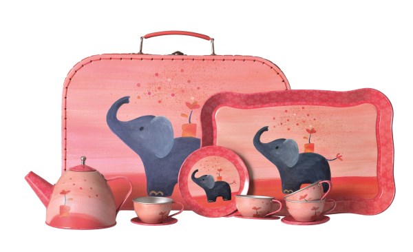 TIN TEA SET ELEPHANT- ETST