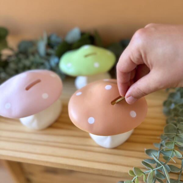 HEICO SAVING BANK MUSHROOM -PINK