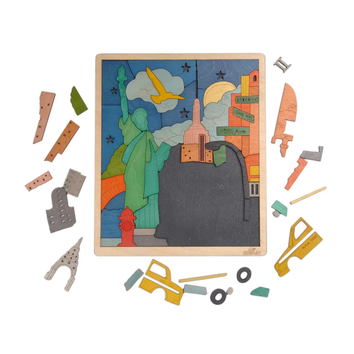 Ekoplay’ s New York WOODEN PUZZLE
