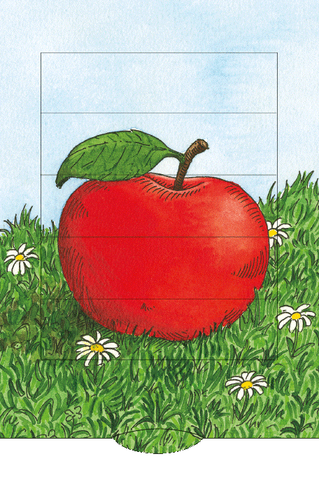 Greeting Card -2 way Apple