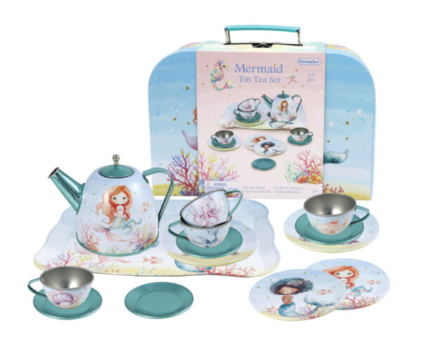 Tin Tea Set Mermaid