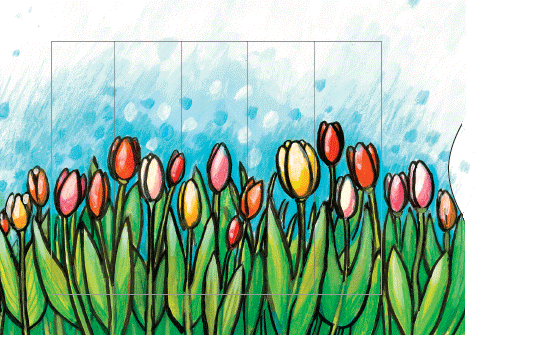 Greeting Card -2 way Tulip
