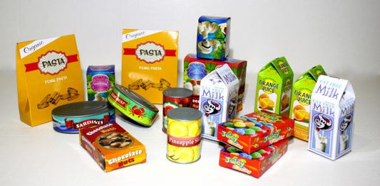 METAL TROLLY WITH GROCERIES 19 PCS – Box of 3