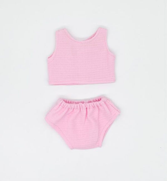 MC Pink Waffle Knit Doll Underwear Set