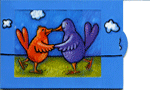 Greeting Card -2 way Lovebirds