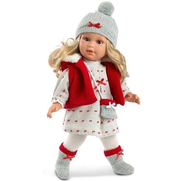 Llorens doll 40 cm – Martina blond Hair with red waistcoat