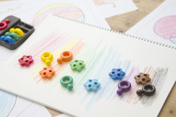 Primomo Non-Toxic Washable Crayon Flower 12 Colours