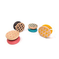 WOODEN YO-YO ‘GEOM’ (1 DISPLAY WITH 12 PCS, 4 DESIGNS)