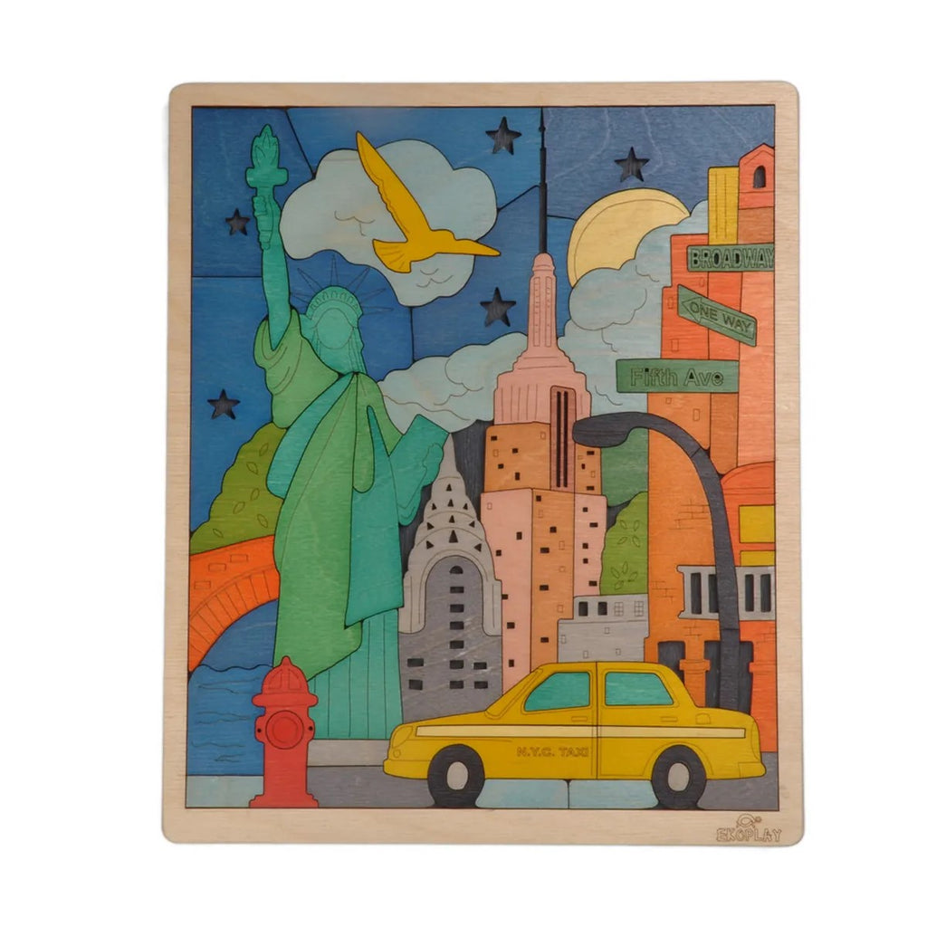 Ekoplay’ s New York WOODEN PUZZLE