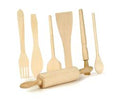 SET OF 7 WOODEN KITCHEN UTENSILS