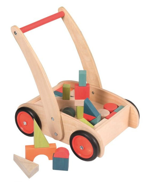 EGMONT PUSH ALONG TRUCK & WOODEN BLOCKS