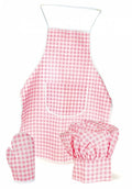 Egmont Apron, Glove & Hat PINK VICHY