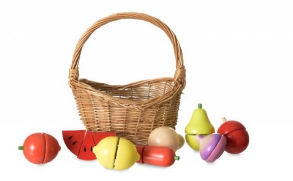 Egmont Wooden Fruit and Vegetable Set in a basket 3