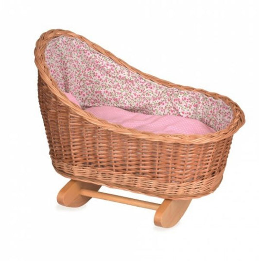 CRADLE WITH PINK FLOWERS