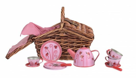 Egmont-TIN TEA SET LADYBUG IN A BASKET