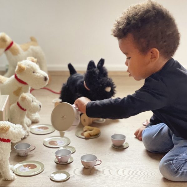 Egmont Toys – Tin Tea Set Forest In a Wicker Basket