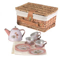 540054 – TIN TEA SET HEDGEHOG IN A WICKER BASKET