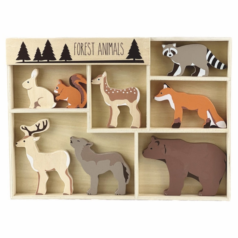 EGMONT TOY 8 WOODEN FOREST ANIMALS 511130