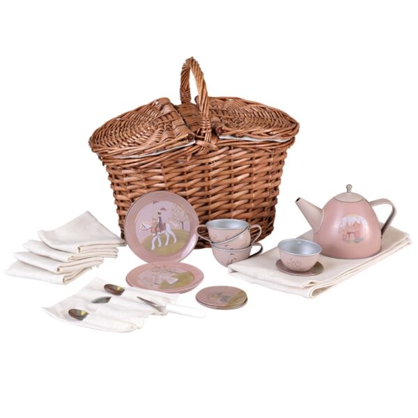 EMONT TIN TEA SET PRINCESS IN A BASKET