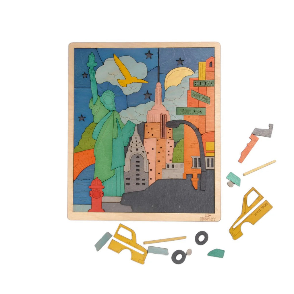 Ekoplay’ s New York WOODEN PUZZLE