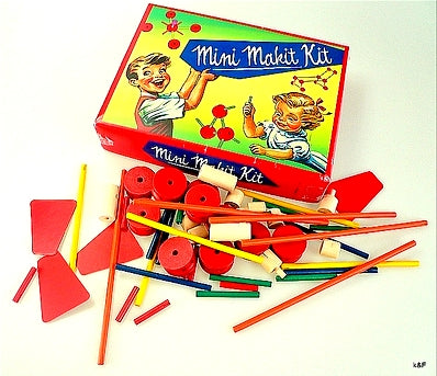 Retro  ‘Minimakit’ wooden construction toy