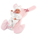 Llorens articulated doll 35 cm –  Bimba with bunny-shaped changing cushion
