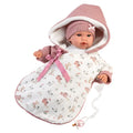 Llorens crying doll 36 cm – Newborn with baby crying sound with sleeping bag