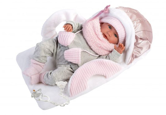Llorens doll mimi llorona capazo porta bebe