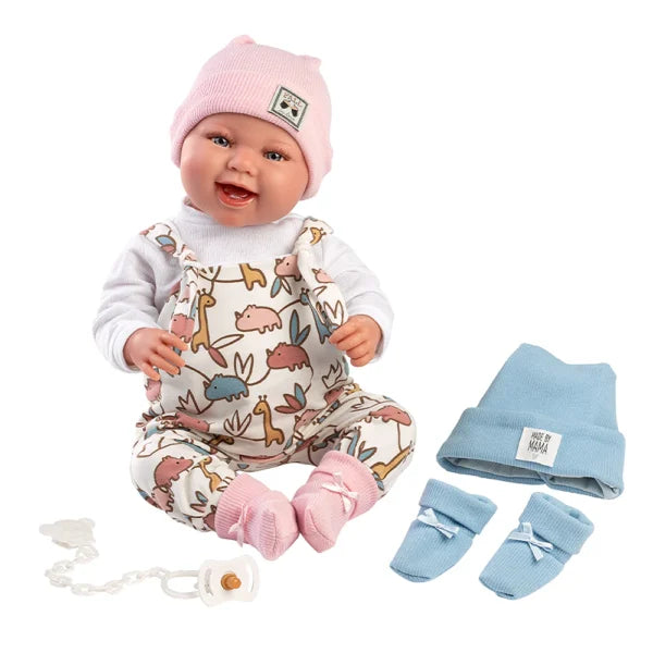 Llorens crying doll 44 cm – Newborn with baby sound – Tala/Talo interchangeable smiles