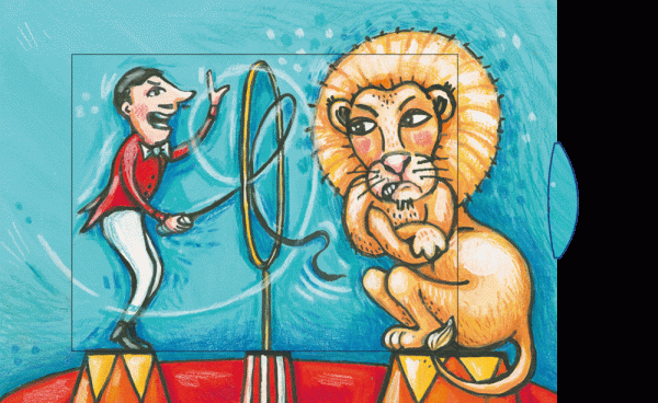 Greeting Card -2 way ANIMAL TRAINER