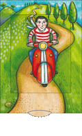 Greeting Card -2 way SCOOTER
