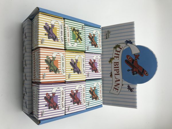 Tin matchbox Biplane display of 27 only