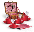 PICNIC BASKET SET RED  NEW LARGE CASE