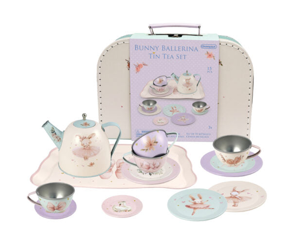 Tin Tea Set Bunny Ballerina