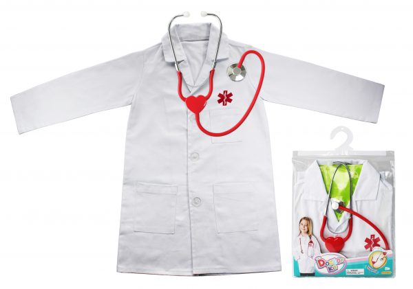 DOCTOR APRON AND WORKING STETHOSCOPE