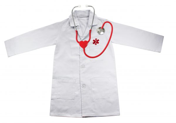 DOCTOR APRON AND WORKING STETHOSCOPE