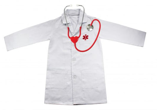 DOCTOR APRON AND WORKING STETHOSCOPE