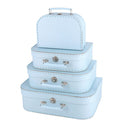 Set of 4 Suitcases Pastel Blue