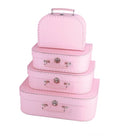 Set of 4 Suitcases Pastel Pink