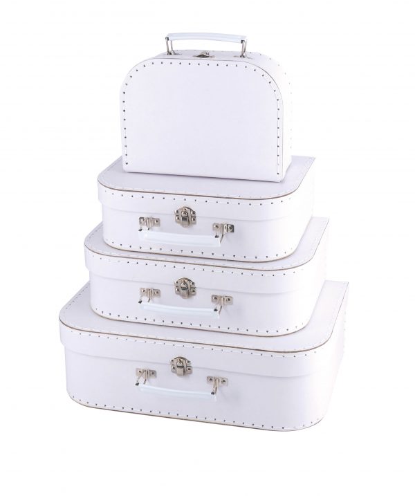 Set of 4 Suitcases White