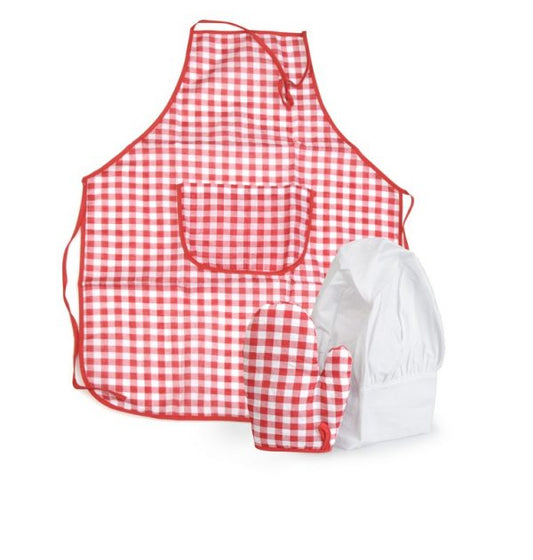 Egmont – APRON, GLOVE & HAT RED VICHY