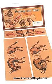 Trick Puzzles – 3 designs – Boxer, Witch & Cat, Rider & Donkey