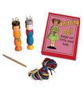 Retro wooden knitting Doll