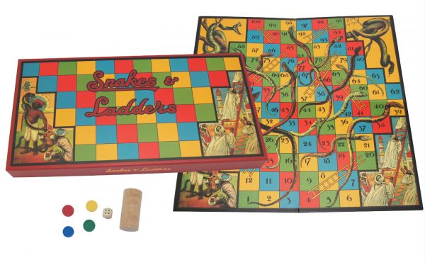 Retro board game – Snakes & ladders-