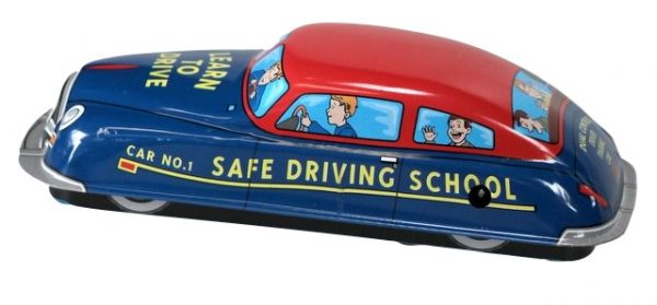 Tin car, student driver