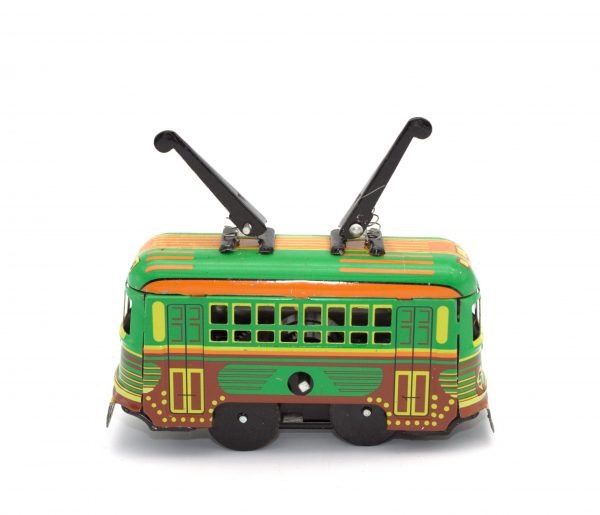 TRAMCAR, GREEN/ORANGE LIVERY, WINDUP