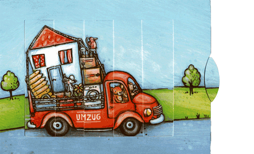 Greeting Card -2 way Moving House