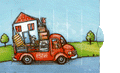 Greeting Card -2 way Moving House