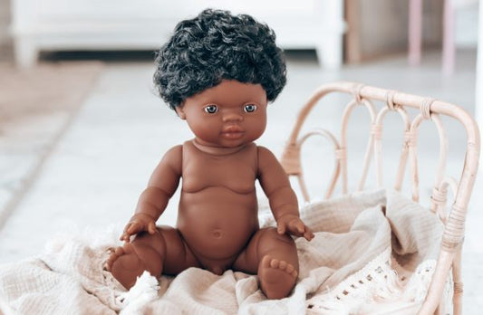 PAOLA REINA GORDIS AFRICAN DOLL WITH SHORT HAIR BOY 34 CM-AREN –