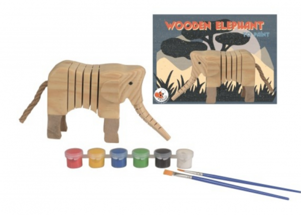 Egmont Toys 630554 – WOODEN ELEPHANT TO PAINT
